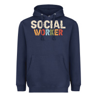 Navy Social Worker Job Occupation Funny Birthday Heavyweight Hoodie - linhVisuals
