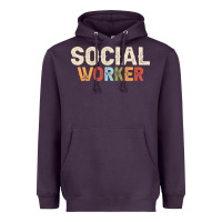 Plum Social Worker Job Occupation Funny Birthday Heavyweight Hoodie - linhVisuals