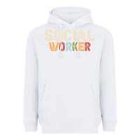 White Social Worker Job Occupation Funny Birthday Heavyweight Hoodie - linhVisuals