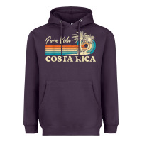 Plum costa rica retro beach vacation costa rica souvenir beach t shirt Heavyweight Hoodie - linhVisuals