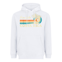 White costa rica retro beach vacation costa rica souvenir beach t shirt Heavyweight Hoodie - linhVisuals