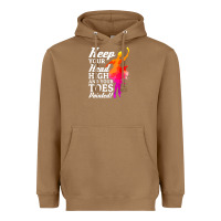 Toasted Coconut ballet dancer keep head high toes pointed ballerina teacher Heavyweight Hoodie - linhVisuals