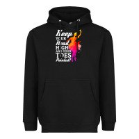 Black ballet dancer keep head high toes pointed ballerina teacher Heavyweight Hoodie - linhVisuals