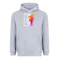 Heather Grey ballet dancer keep head high toes pointed ballerina teacher Heavyweight Hoodie - linhVisuals