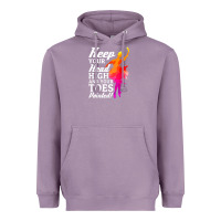Lavender ballet dancer keep head high toes pointed ballerina teacher Heavyweight Hoodie - linhVisuals