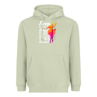 Matcha ballet dancer keep head high toes pointed ballerina teacher Heavyweight Hoodie - linhVisuals