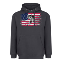 Smoke bass fishing distressed american flag essential Heavyweight Hoodie - linhVisuals