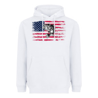 White bass fishing distressed american flag essential Heavyweight Hoodie - linhVisuals