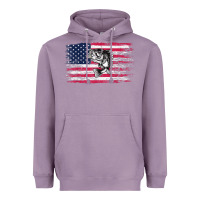 Lavender bass fishing distressed american flag essential Heavyweight Hoodie - linhVisuals