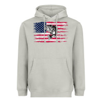 Bass Fishing Distressed American Flag Essential Heavyweight Hoodie | Teevron