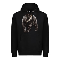 Black Spectacled Bear Premium Hoodie - LillyAllenDesigns