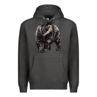 Charcoal Heather Spectacled Bear Premium Hoodie - LillyAllenDesigns