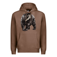 Chestnut Spectacled Bear Premium Hoodie - LillyAllenDesigns