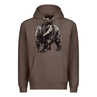 Coffee Spectacled Bear Premium Hoodie - LillyAllenDesigns