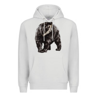 Dove Grey Spectacled Bear Premium Hoodie - LillyAllenDesigns