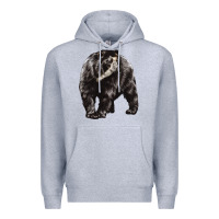 Heather Grey Spectacled Bear Premium Hoodie - LillyAllenDesigns