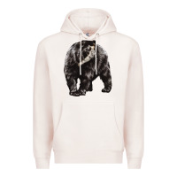 Pale Pink Spectacled Bear Premium Hoodie - LillyAllenDesigns