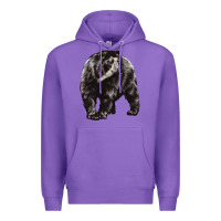 Purple Spectacled Bear Premium Hoodie - LillyAllenDesigns