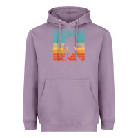 Lavender bassquatch! funny bigfoot fishing outdoor retro Heavyweight Hoodie - linhVisuals
