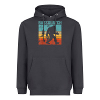 Smoke bassquatch! funny bigfoot fishing outdoor retro Heavyweight Hoodie - linhVisuals