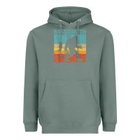 Sage bassquatch! funny bigfoot fishing outdoor retro Heavyweight Hoodie - linhVisuals