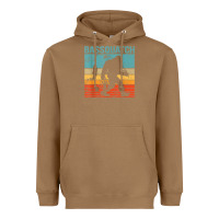 Toasted Coconut bassquatch! funny bigfoot fishing outdoor retro Heavyweight Hoodie - linhVisuals