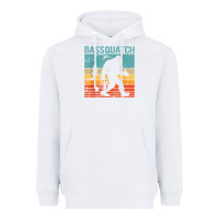 White bassquatch! funny bigfoot fishing outdoor retro Heavyweight Hoodie - linhVisuals