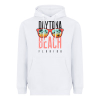 White daytona beach shirt florida summer vacation surfing daytona sweatshirt Heavyweight Hoodie - linhVisuals
