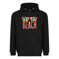 Black daytona beach shirt florida summer vacation surfing daytona sweatshirt Heavyweight Hoodie - linhVisuals
