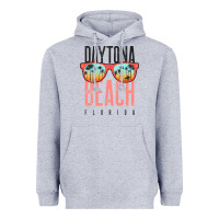 Heather Grey daytona beach shirt florida summer vacation surfing daytona sweatshirt Heavyweight Hoodie - linhVisuals