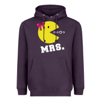 Plum Mrs Pacman Heavyweight Hoodie - linhVisuals