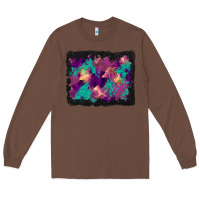 Chestnut halloween trees and turquoise glitter background Long Sleeve Tee - BundleAndBundleShop