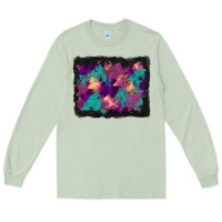 Matcha halloween trees and turquoise glitter background Long Sleeve Tee - BundleAndBundleShop