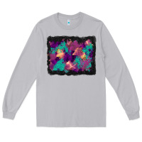 Moon Dust halloween trees and turquoise glitter background Long Sleeve Tee - BundleAndBundleShop