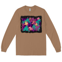 Toasted Coconut halloween trees and turquoise glitter background Long Sleeve Tee - BundleAndBundleShop