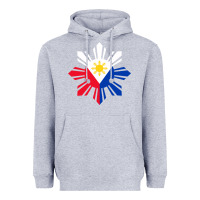 Heather Grey philippine flag hoodie pinoy flag filipino shirt pinoy sun Heavyweight Hoodie - linhVisuals