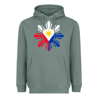 Sage philippine flag hoodie pinoy flag filipino shirt pinoy sun Heavyweight Hoodie - linhVisuals