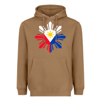 Toasted Coconut philippine flag hoodie pinoy flag filipino shirt pinoy sun Heavyweight Hoodie - linhVisuals