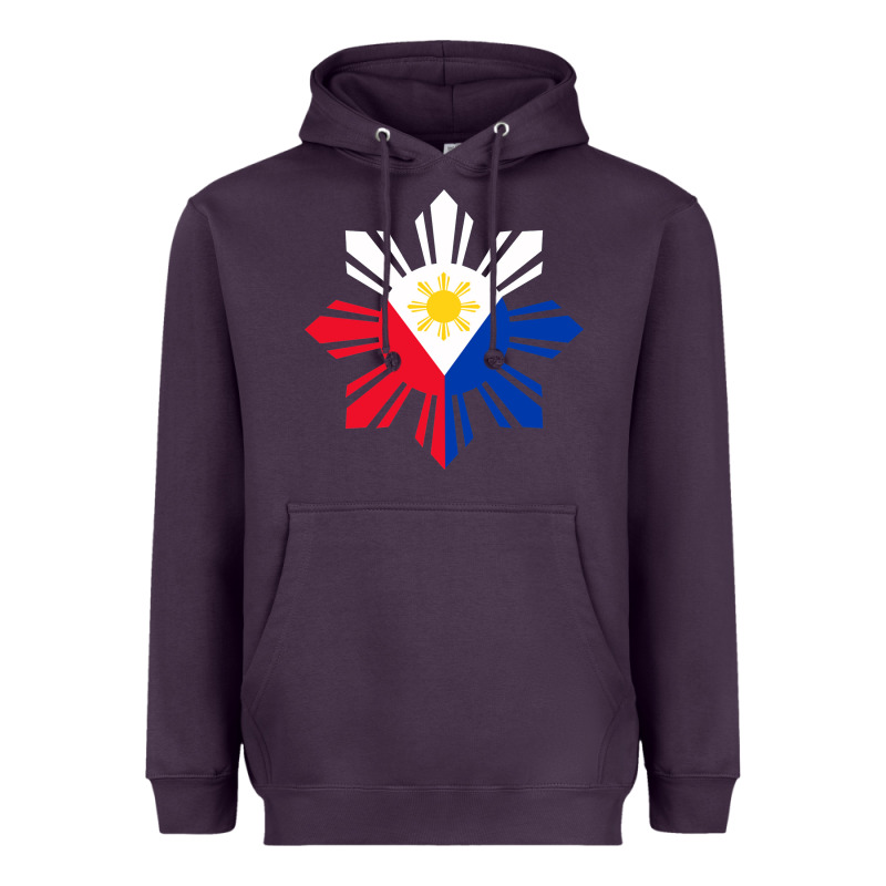 Philippine Flag Hoodie Pinoy Flag Filipino Shirt Pinoy Sun Heavyweight Hoodie by linhVisuals | Teevron