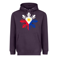 Plum philippine flag hoodie pinoy flag filipino shirt pinoy sun Heavyweight Hoodie - linhVisuals