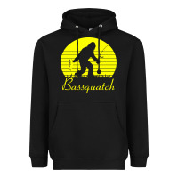 Black bassquatch bigfoot Heavyweight Hoodie - linhVisuals