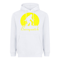 White bassquatch bigfoot Heavyweight Hoodie - linhVisuals