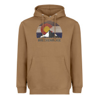 Toasted Coconut breckenridge colorado x co flag mountain peak raglan baseball tee Heavyweight Hoodie - linhVisuals