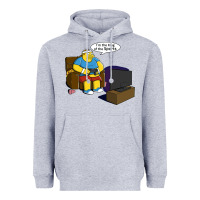 Heather Grey the king of the sports Heavyweight Hoodie - linhVisuals