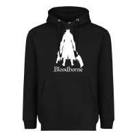 Black bloodborne zipped Heavyweight Hoodie - linhVisuals