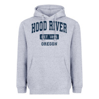 Heather Grey hood river oregon or vintage sports established navy design t shirt Heavyweight Hoodie - linhVisuals