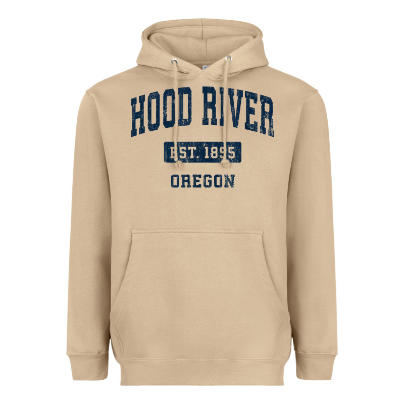 Hood River Oregon Or Vintage Sports Established Navy Design T Shirt Heavyweight Hoodie by linhVisuals | Teevron