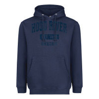 Navy hood river oregon or vintage sports established navy design t shirt Heavyweight Hoodie - linhVisuals