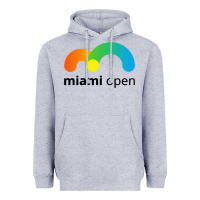 Heather Grey miami open Heavyweight Hoodie - linhVisuals