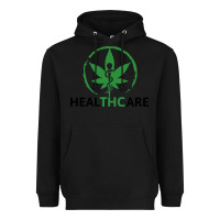 Black healthcare thc marijuana cannabis medical Heavyweight Hoodie - linhVisuals